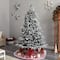 8ft. Pre-Lit Flocked West Virginia Spruce Artificial Christmas Tree, Clear Lights